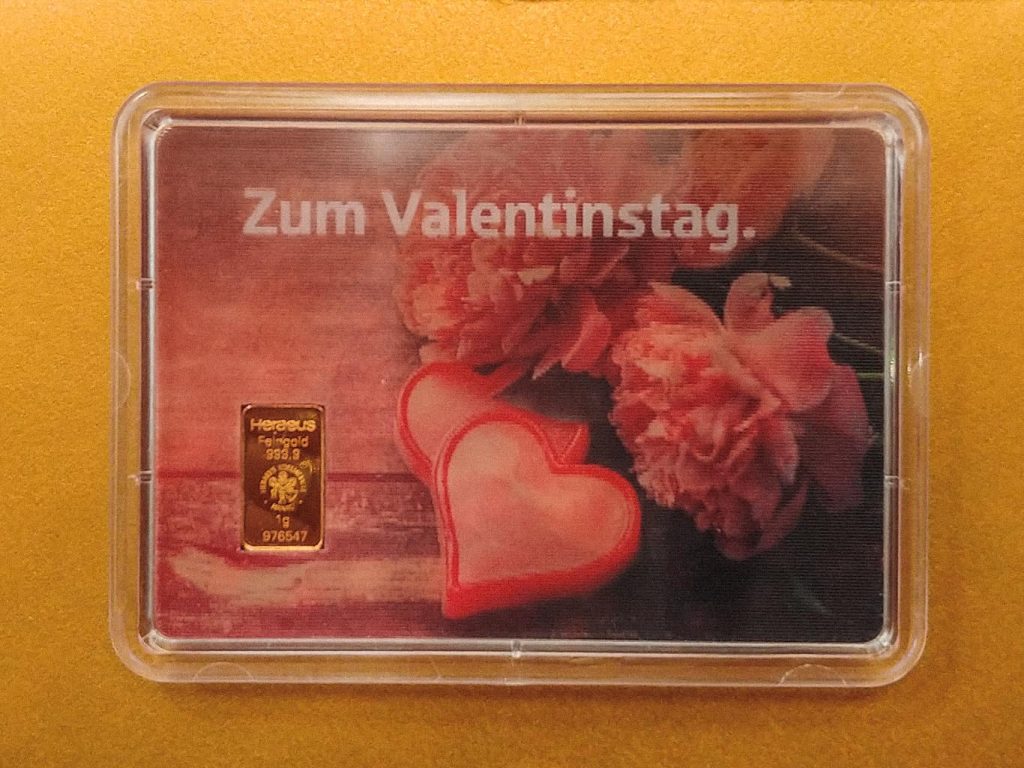 Die Goldplatte "Valentin" des Treffpunkt Gold der Kreissparkasse Göppingen