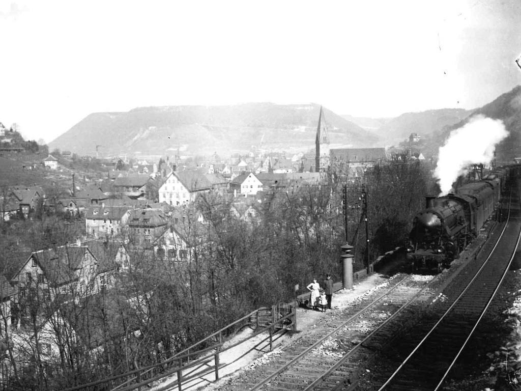 Schiebelok auf der Geislinger Steige mit starker Steigung – Herausforderung beim Betrieb vor 175 Jahren