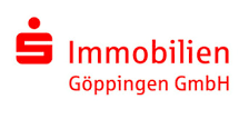 Logo der S Immobilien Göppingen GmbH mit rotem Sparkassen-Symbol und rotem Schriftzug „Immobilien Göppingen GmbH“.