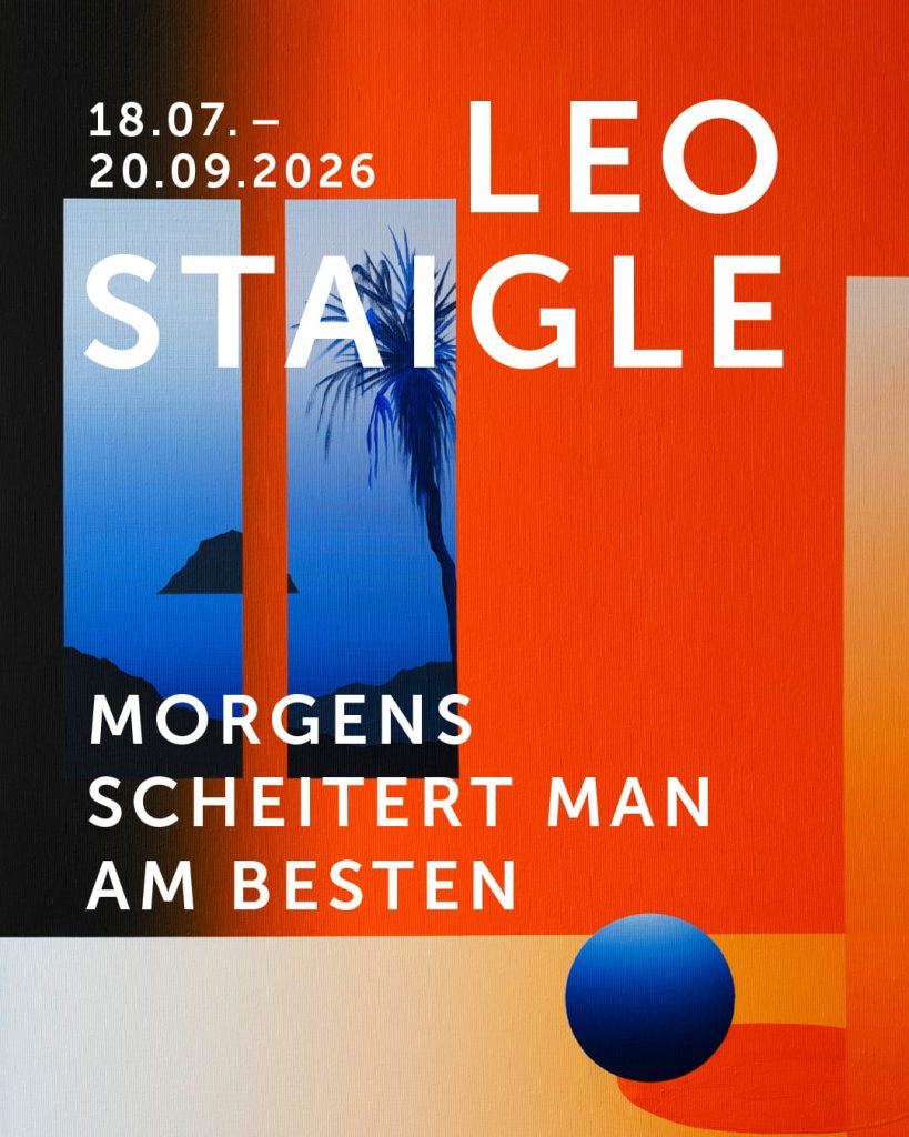 Einladung zur Ausstellung „Morgens scheitert man am besten“ von Leo Staigle beim Kunstverein Göppingen mit Ausstellungszeitraum 18. Juli bis 20. September 2026.