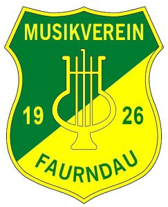 Logo des Musikvereins Faurndau mit Lyra und Gründungsjahr 1926.